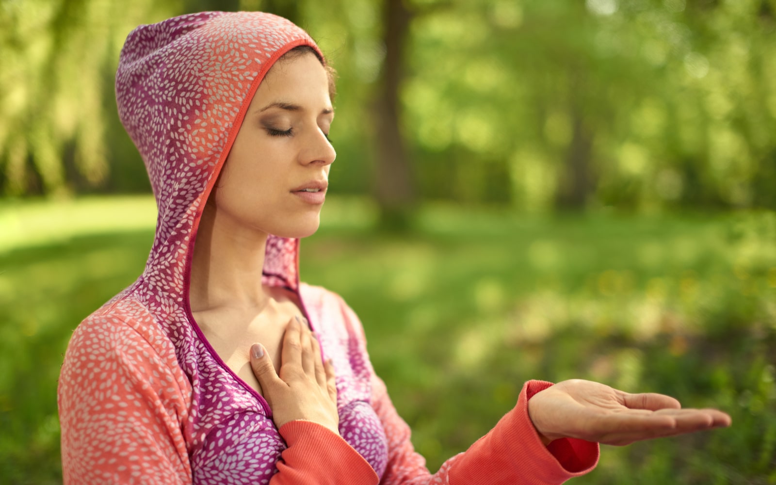 Woman in Meditation At Peace